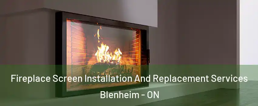 Fireplace Screen Installation And Replacement Services Blenheim - ON